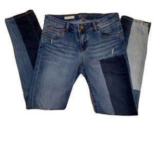 Kut From Kloth Catherine Boyfriend Distressed Color Block Jeans size 6